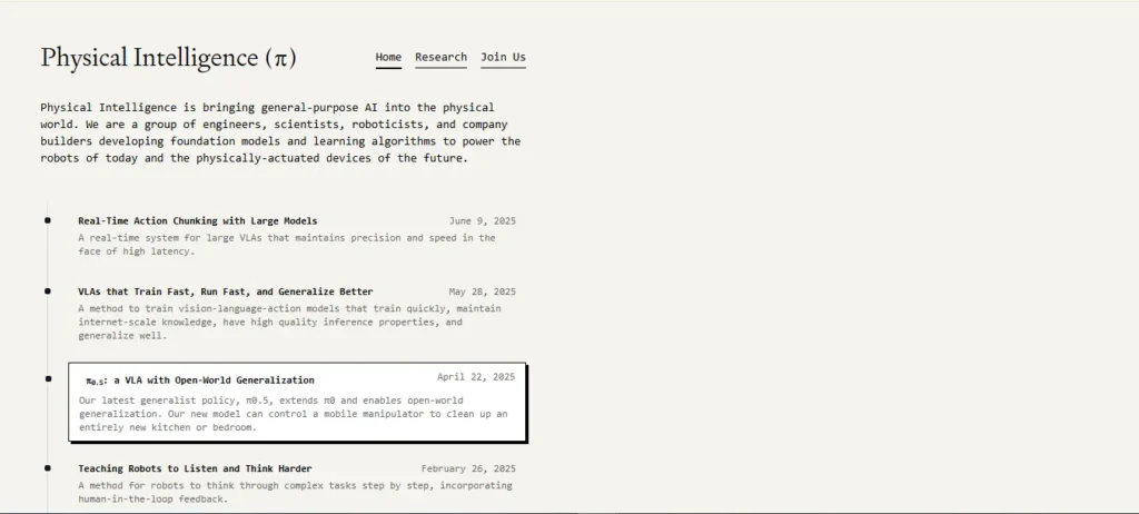 Physical Intelligence